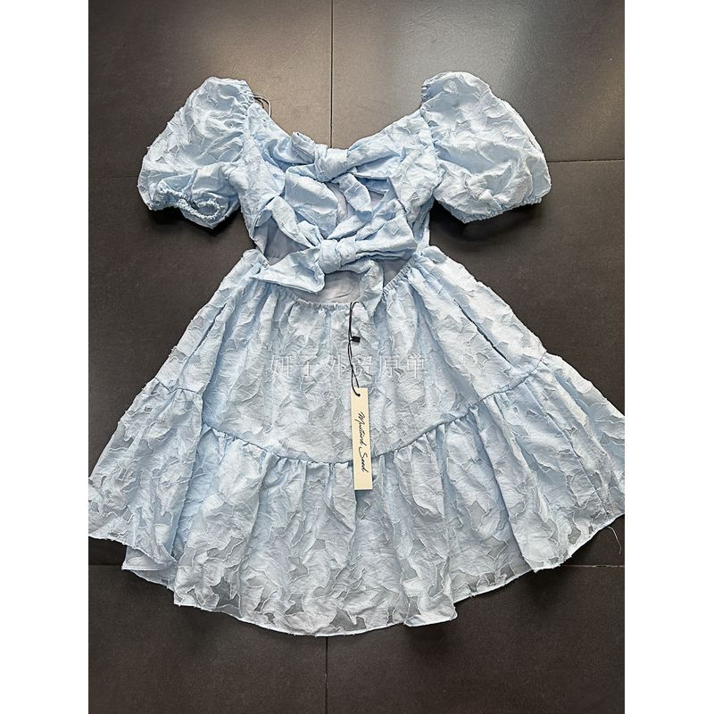 Export Single Los Angeles Single Bare Back Escaped Princess Fluffy Cute Cute Fairy Dark Pattern Dress