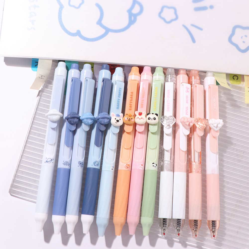 4pcs Cute Erasable Gel Pen INS Neutral Pen Creative Erasable Pens Writing Supplies