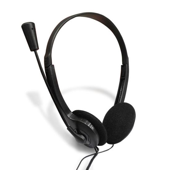 Wired Headphone Universal with Mic Plastic 3.5mm Over-ear Stereo Headset for Home