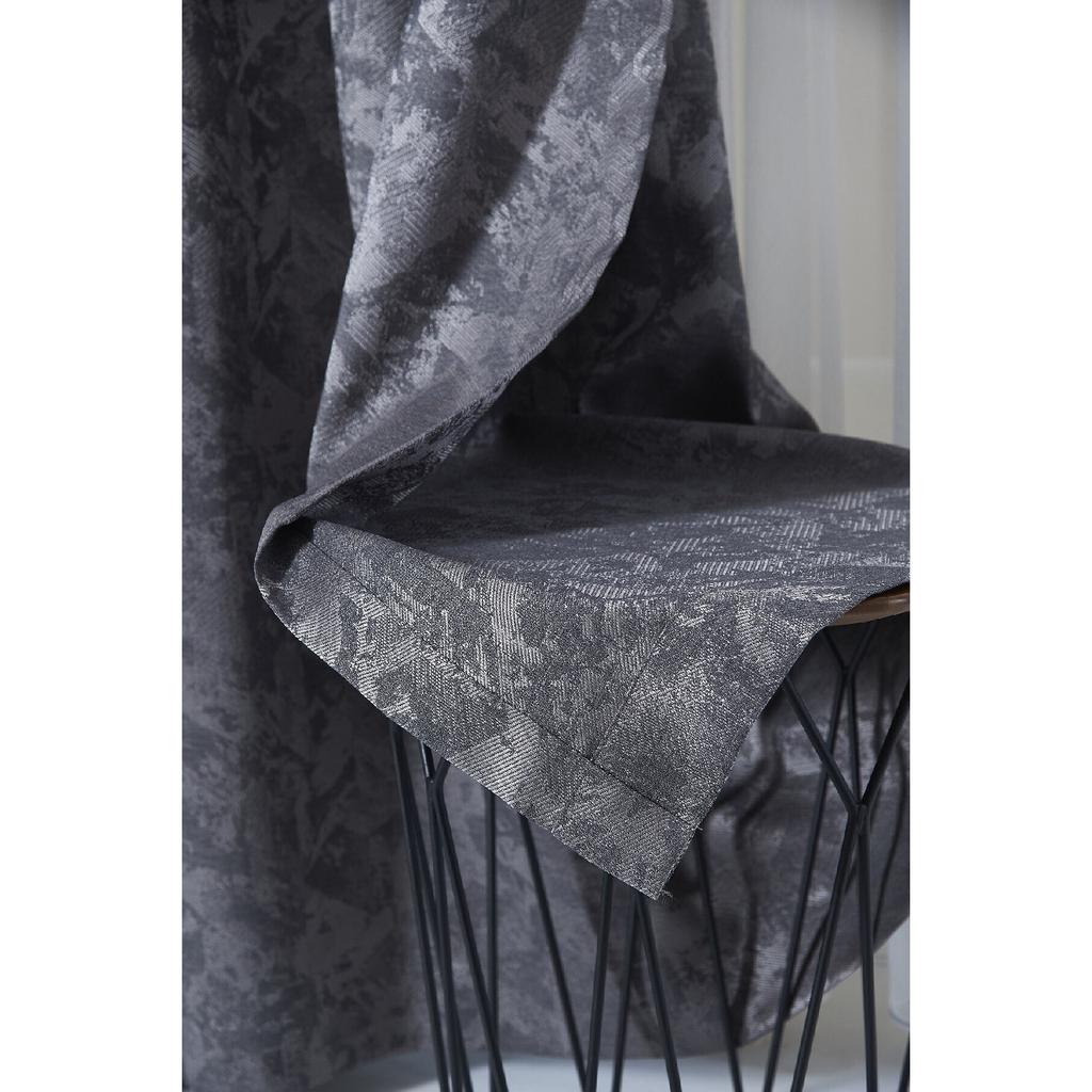 Dark Gray Self -patterned Jacquard Background Curtain Laurel Pile -free Shrinkage Extracts