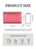 DIOR 1 Piece Pink Zipper Makeup Bag Embossed DIOR Letter Star Pendant Portable Cosmetic Pouch for Women Travel Daily Use