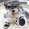 4Pcs/Set Waterproof Winter Dog Shoes Thickened Soft Sole Anti-slip Dog Shoes Adjustable Warm Pet Snow Boots Outdoor Indoor