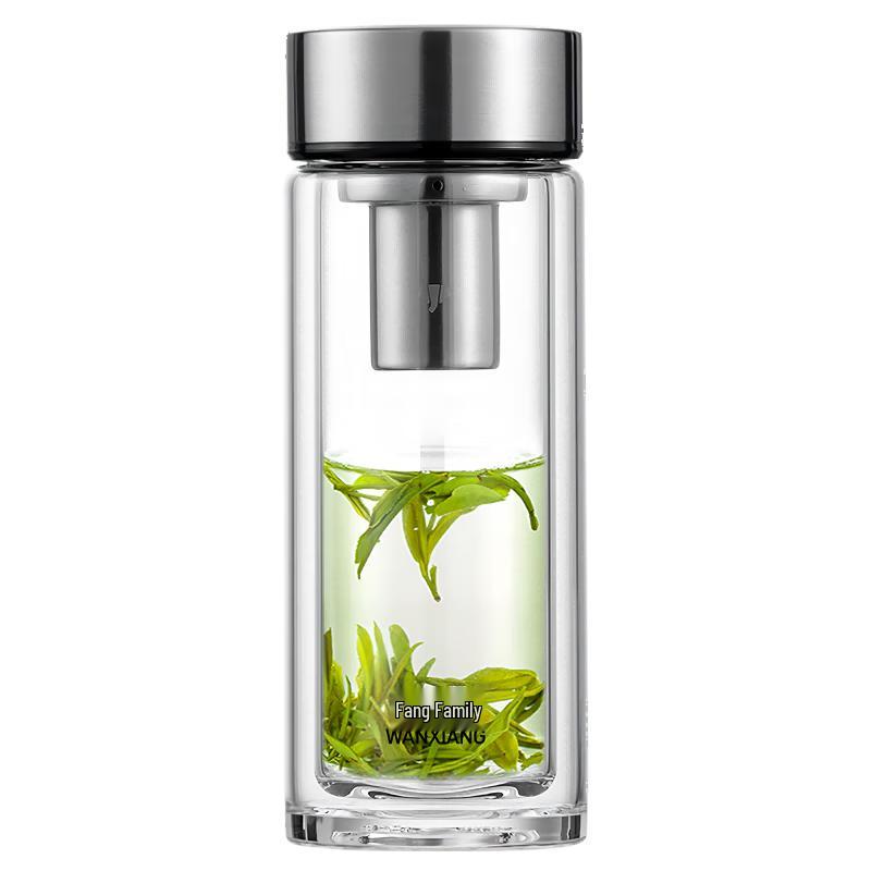 Wanxiang Double-Wall Glass Tea Infuser Bottle