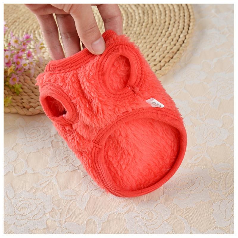Fleece Pet Vest Small Puppy Cats Clothing Warm Lightweight Wear Cartoon Dog Clothes Chest Size Adjustable Comfort Fit