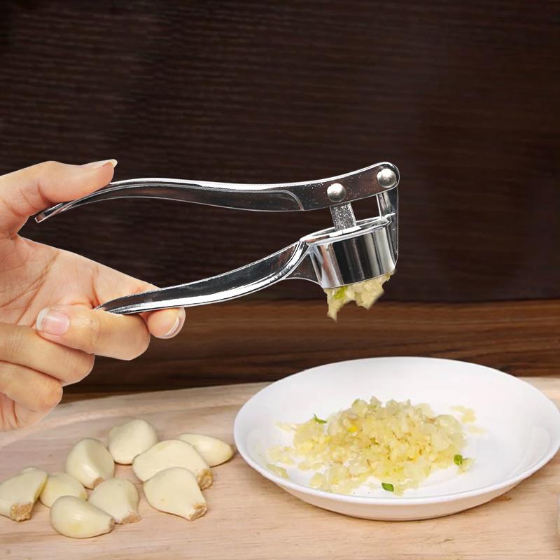 Steel Garlic Press Crusher Kitchen Cooking Vegetables Ginger Squeezer Masher Handheld Ginger Mincer Tools Imitating Stainless
