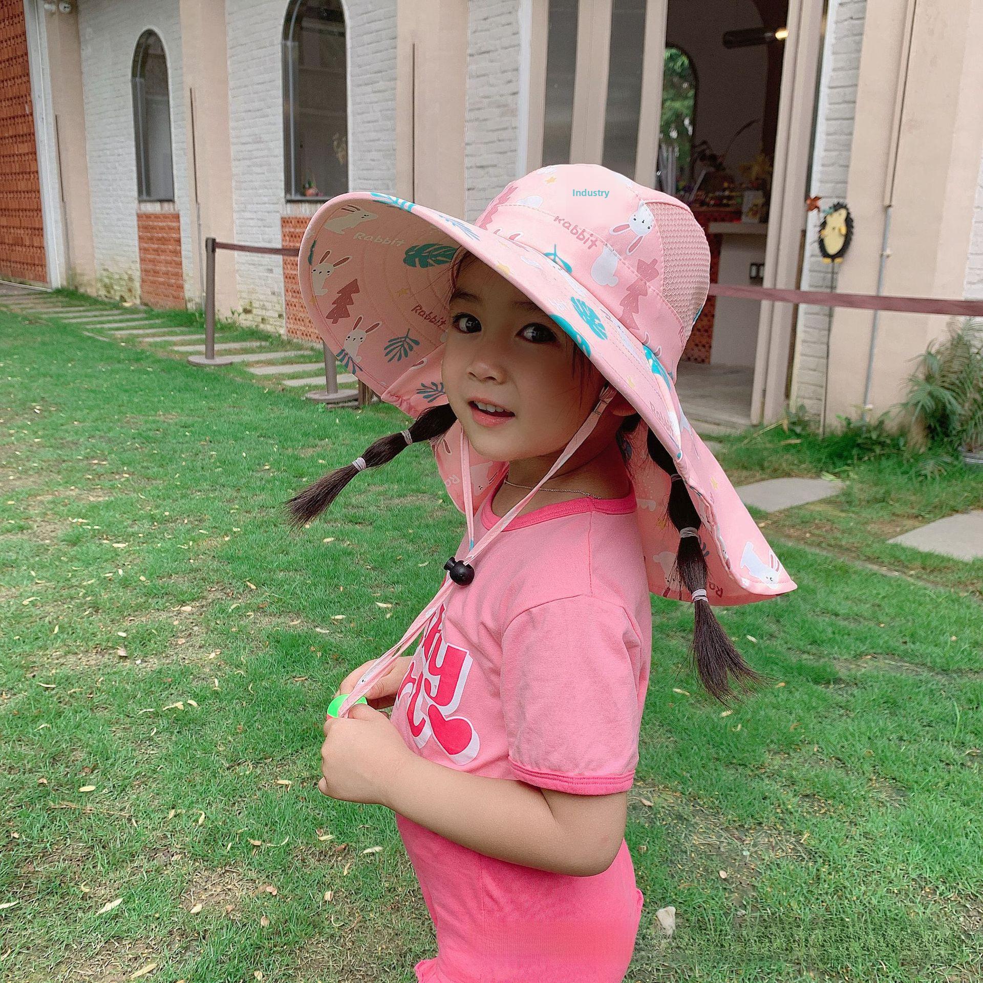 

Детская летняя шляпа от солнца: Защита от ультрафиолета, симпатичный дизайн с широкими полями для девочек и мальчиков One Size