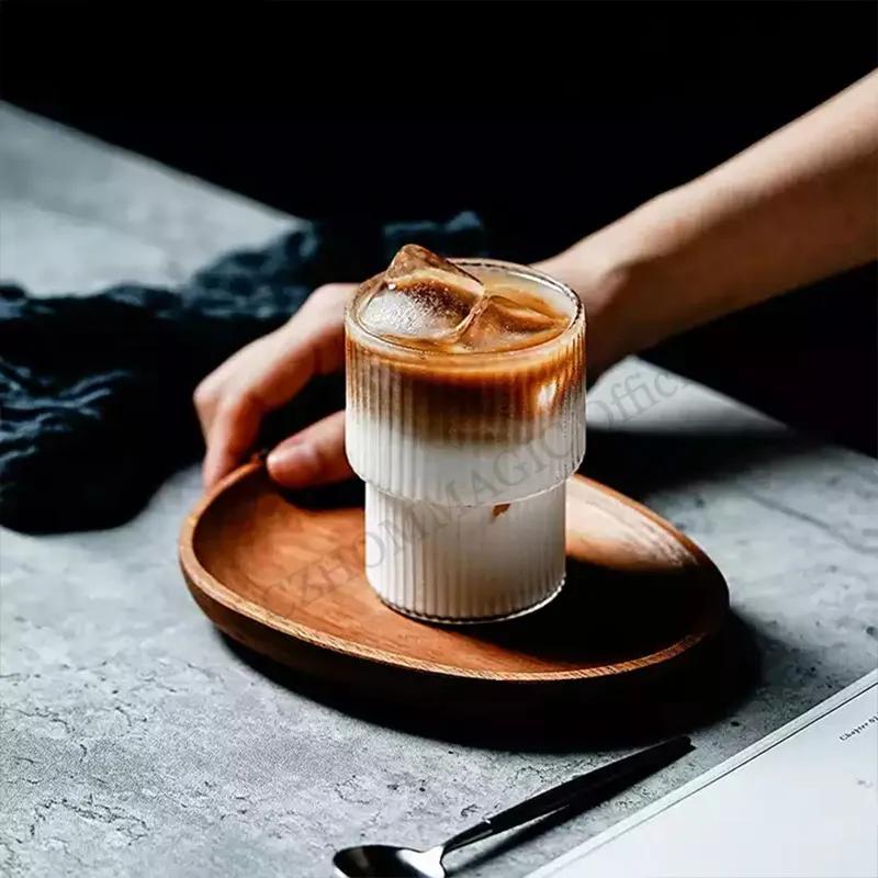 Glasbecher Hochborosilikat Hitzebeständig Latte Kaffeetasse Kaltgetränkegeschirr Wasserbecher Milch Bier Saft Teetasse Whisky Weinglas