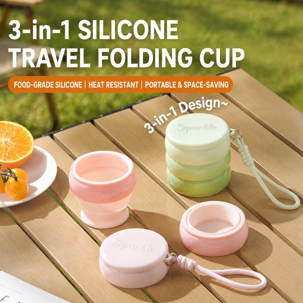 Collapsible Mini Retractable Cup 120ml Drinking Mug for Camping Cutlery