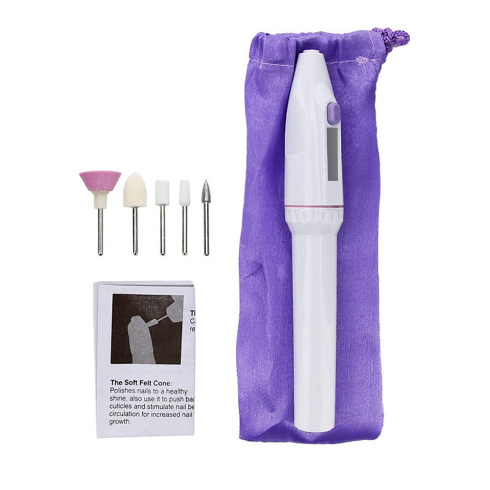 Set Pratico Portatile Lucidatore Elettrico per Unghie Strumento Casalingo per Lucidare le Unghie Kit Manicure e Pedicure