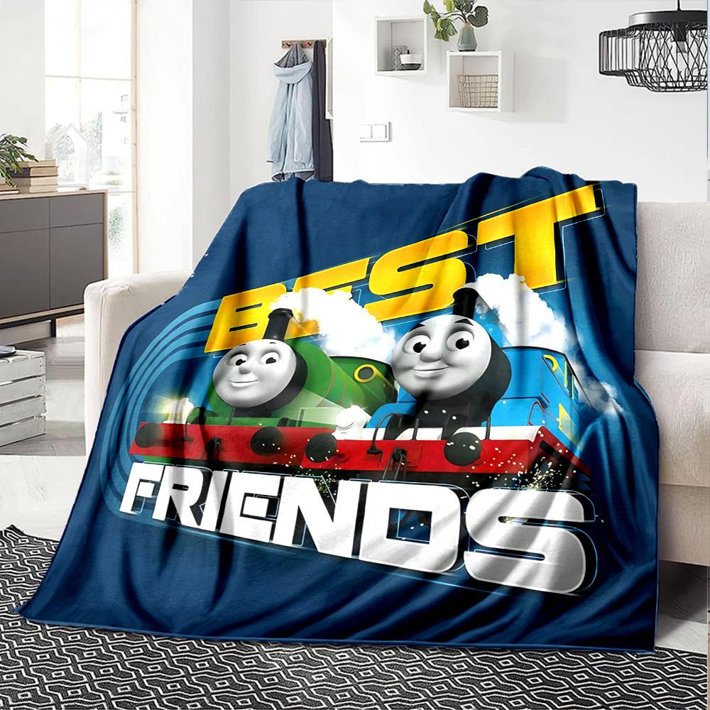 1pc Thomas Friends Thomas Way Flannel Blanket for Super Soft Cute Comfort Blanket for Travel Bedding Couch Sofa Blanket Y73019