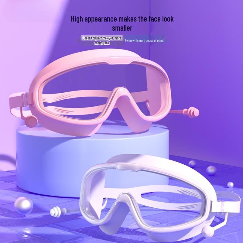 Unisex HD wasserdichte und beschlagfreie Schwimmbrille & Badekappen-Set