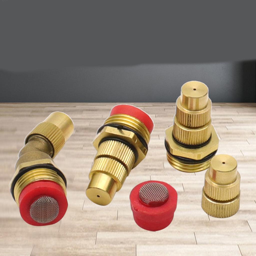 Adjustable Garden Watering Sprinkler Irrigation Brass Atomization Low Pressure Atomizing 4 Point Spray Head with Filter