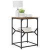 Side Table Reclaimed Wood 41 X 40 X 60 Cm Engineered Wood and Steel