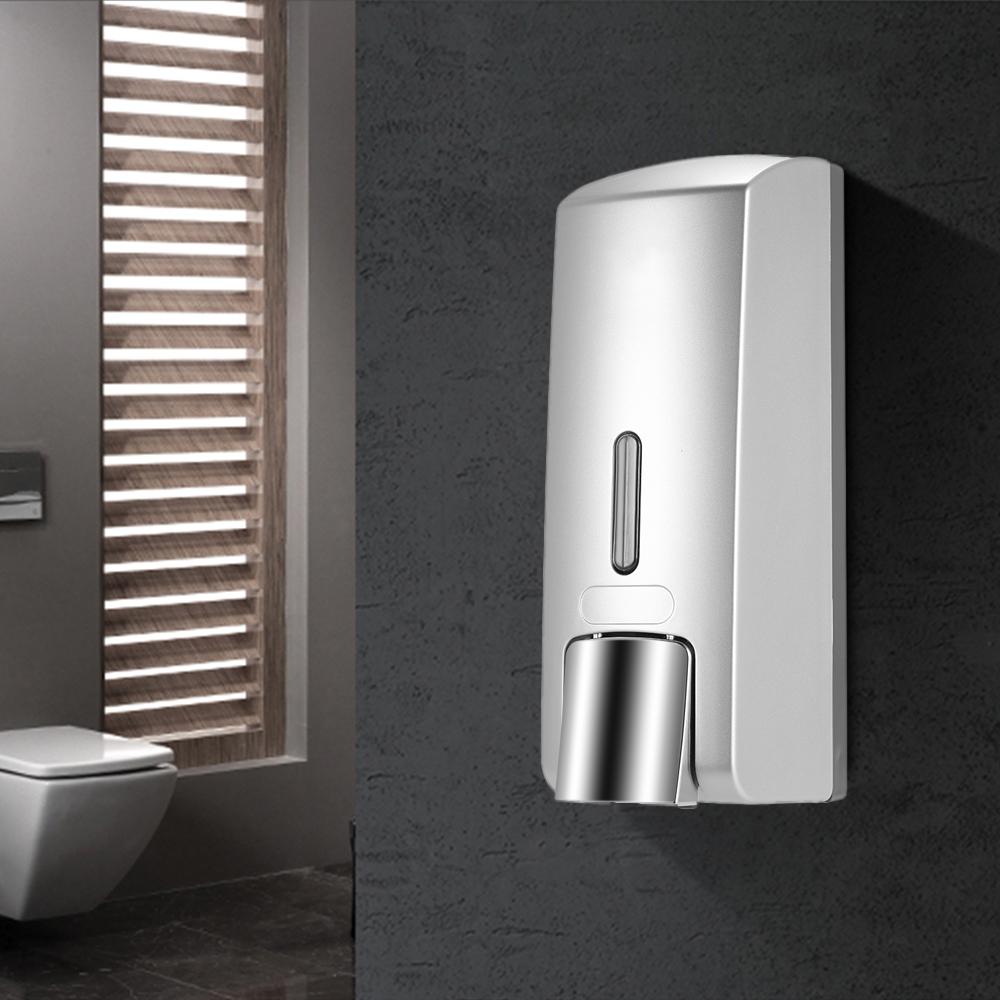 300ml Wall mounted Single Bottle Manual Soap Dispenser Shampoo Box Rest Room Washroom Toilet Hand Washing Liquid