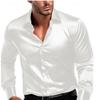 Silk Fabric Fashionable Men's Autumn Men's Business Casual Shirt Long Sleeved Shirt
