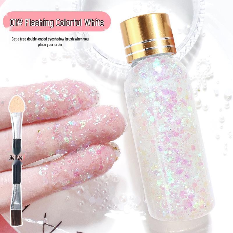 

VNKT Liquid Glitter Eyeshadow: Super Shimmering, Pearlescent, Large Glitter for Stage and Performance Makeup.