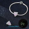 Amazing Copper Glow In The Dark Boo Ghost Charm Fit Original Bracelet Sparkling Skull Char Halloween Jewelry Gift