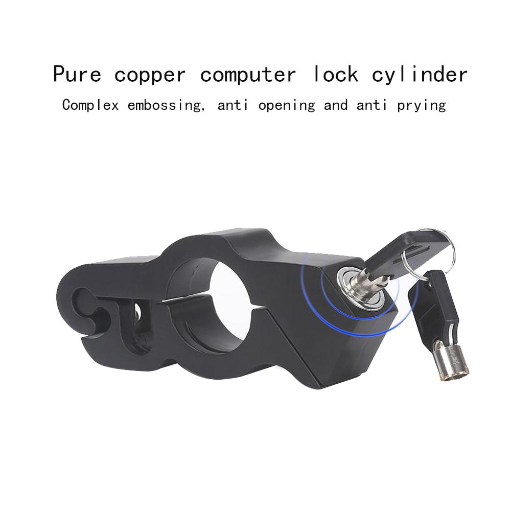 Motorcycle Handlebar Lock Handlebar Brake Handle Solid Lock Imitating Steal Lock Pull Rod ATV Dirt Street Bikes Anti Theft