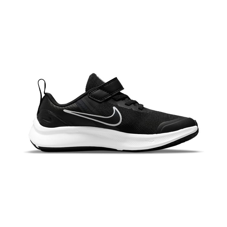 Nike Star Runner 3 PS Black White Kids Sneakers Dark-Smoke-Grey DA2777-003