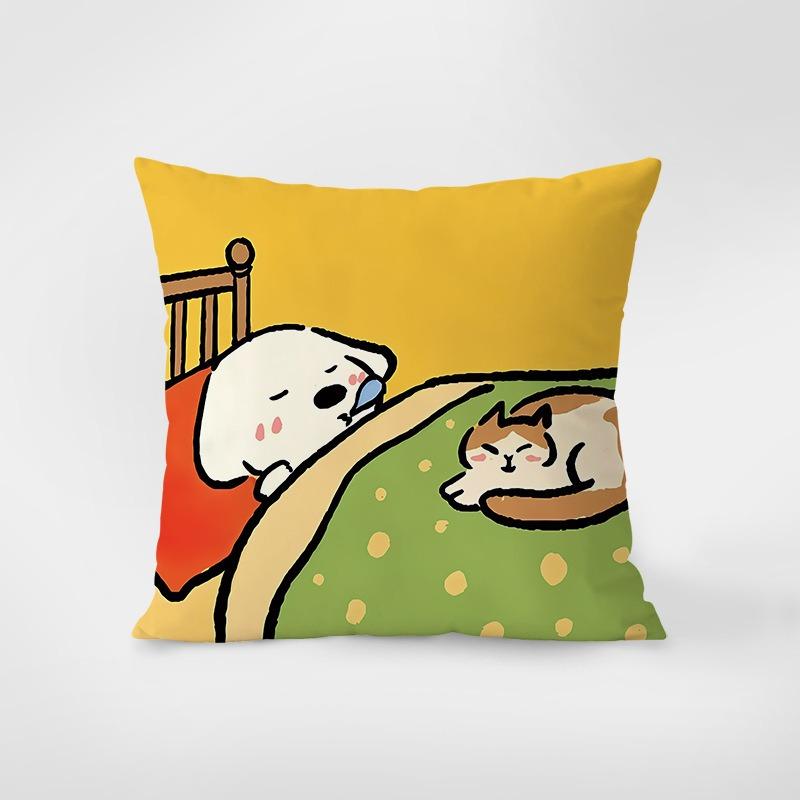 Stil desen animat Fericit Drăguț Față de pernă Îmbrățișare pentru cămin Decorare Birou Sufragerie Canapea Față de pernă