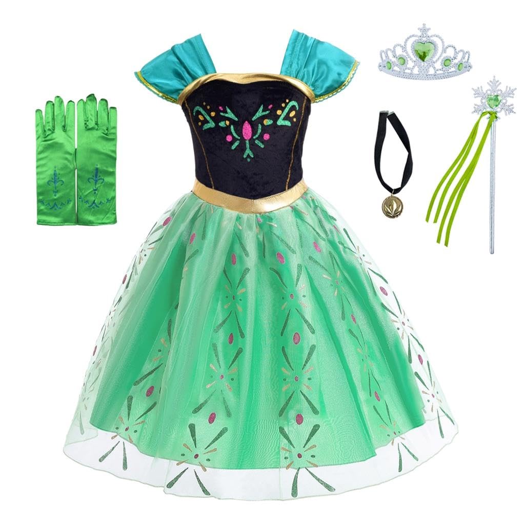 

Dressy Daisy Kids Birthday Snow Princess Green Coronation Gown, Halloween and Christmas Costume, Ages 18-24 Months, Includes Gloves, Heart Tiara, Mag