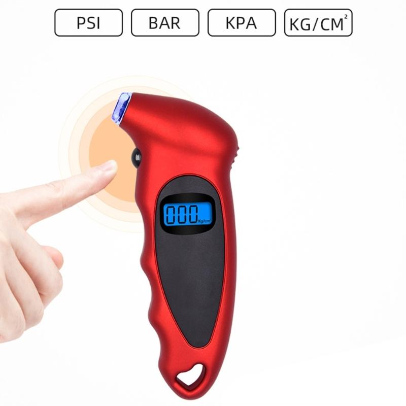 Digital Tyre Pressure Gauge 150 PSI ABS 4 Settings with Backlit LCD-Display