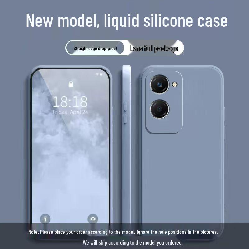 Compatible with vivo Y28e 5G: Solid Color Liquid Silicone Full Coverage Anti-Drop Soft Case