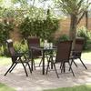 VidaXL 5-Piece Garden Set Brown Poly Rattan 3379262