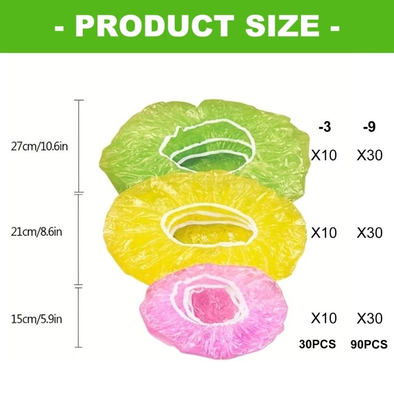 Disposable Stretch Food Covers for Bowls and Cups, Elastic Plastic Covers for Meal Preps, Table Service and Dust Guard