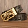 New Tiger Zodiac Automatic Buckle Men's Crocodile Pattern Cowhide Belt