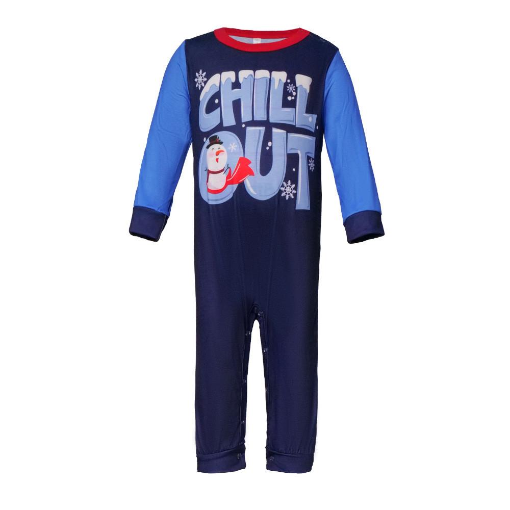 

Семейные рождественские парные пижамы для взрослых и детей, синяя ночная одежда, комплект пижам Baby 18-24M