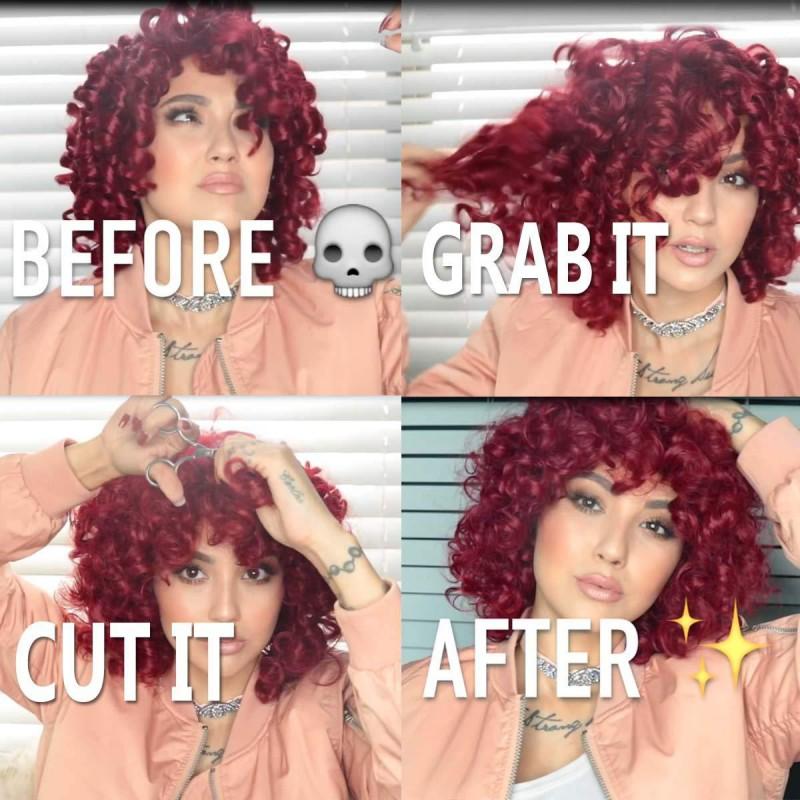 Natural Short Curly Wig Women High-Temperature Fiber Cap Style