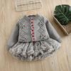 Boys Girls Knit Sweater Single Top / 2Pcs Set Soft Knitted Fabric Warm Children Casual Outfit For Daily Wear