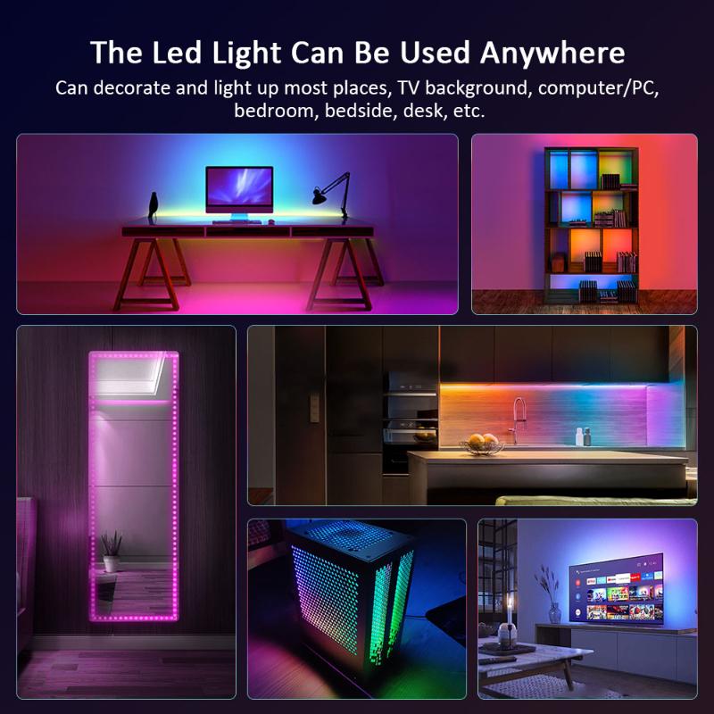 24 Key 5050RGB Bar Bluetooth LED Light with 5V 1M-30M, 16 Million Colors, RGB, LED Bar Light Music Synchronization, Party and Home Color Change