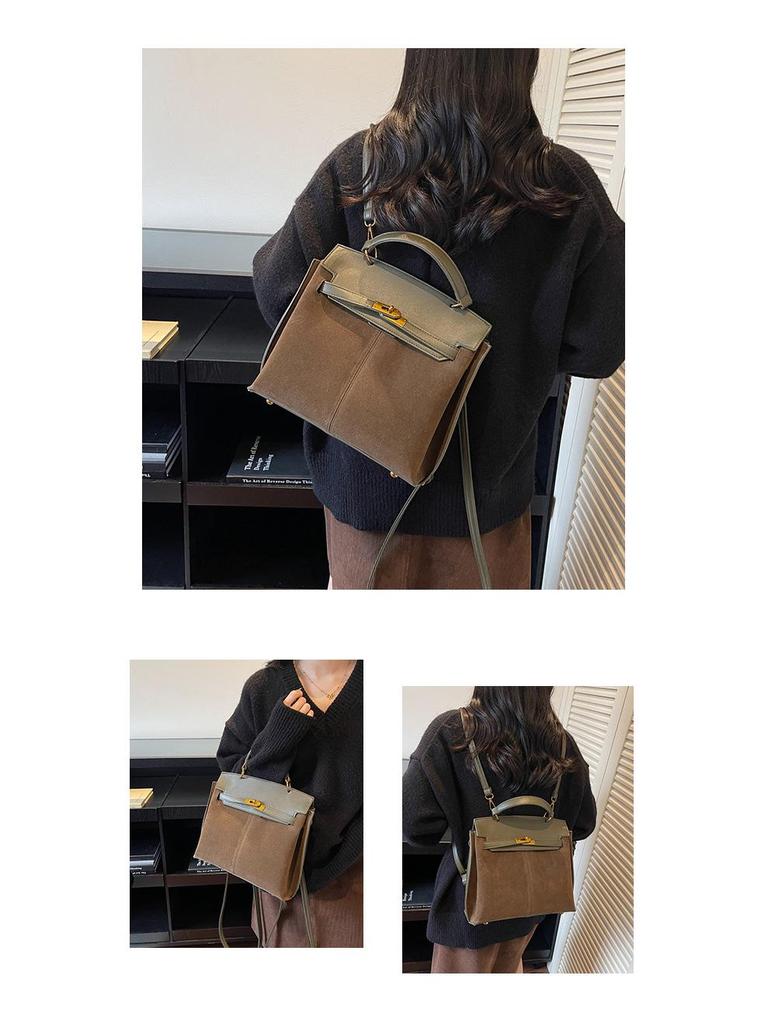 2025 Retro Frosted Kelly-Style Handheld & Crossbody Bag for Women - Autumn/Winter Fashion