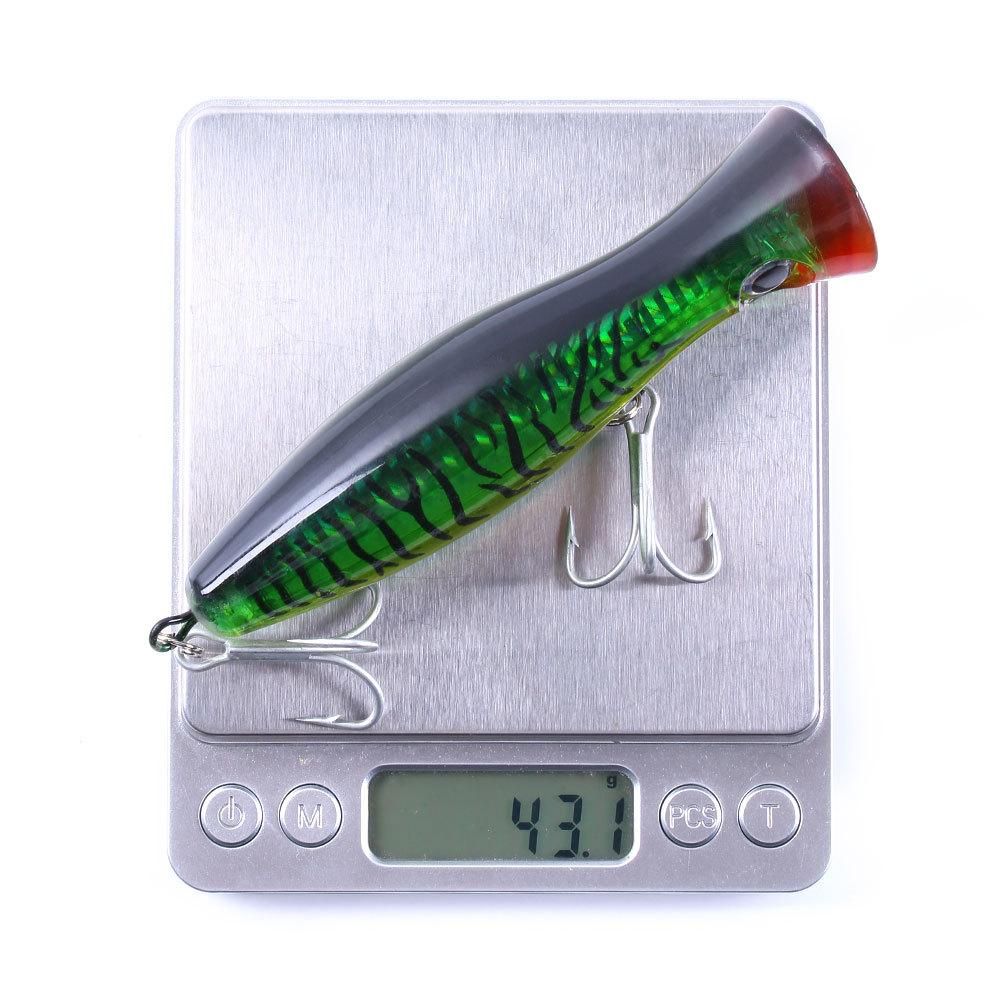 1pc Hard Popper Lure Topwater Popper Bait 13cm 43g Artificial Fishing Bait Accessories With 1/0# Treble Hook Lures