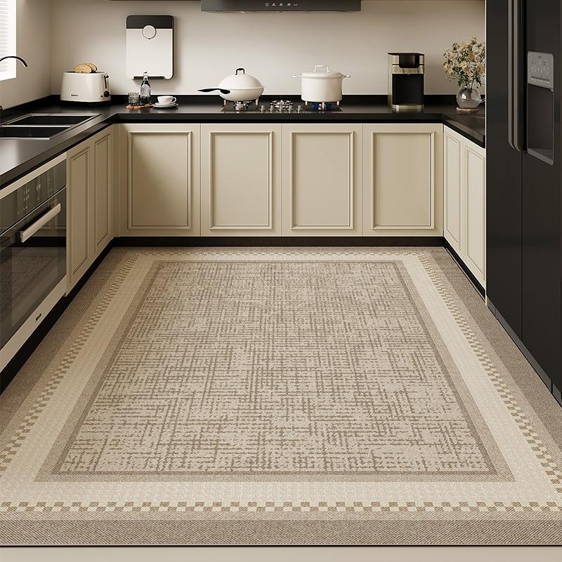 

Carpet for Kitchen Waterproof Floor Mat Large Size Pvc Leather Oil Proof Non-slip Foot Mats Minimalist Home Decoration Rug 1pc 50x80cm
