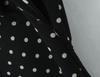 2026 Chic Polka Dot Ruffle Chiffon V-Neck Mini Dress