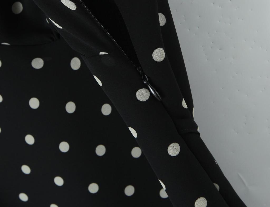 2026 Chic Polka Dot Ruffle Chiffon V-Neck Mini Dress