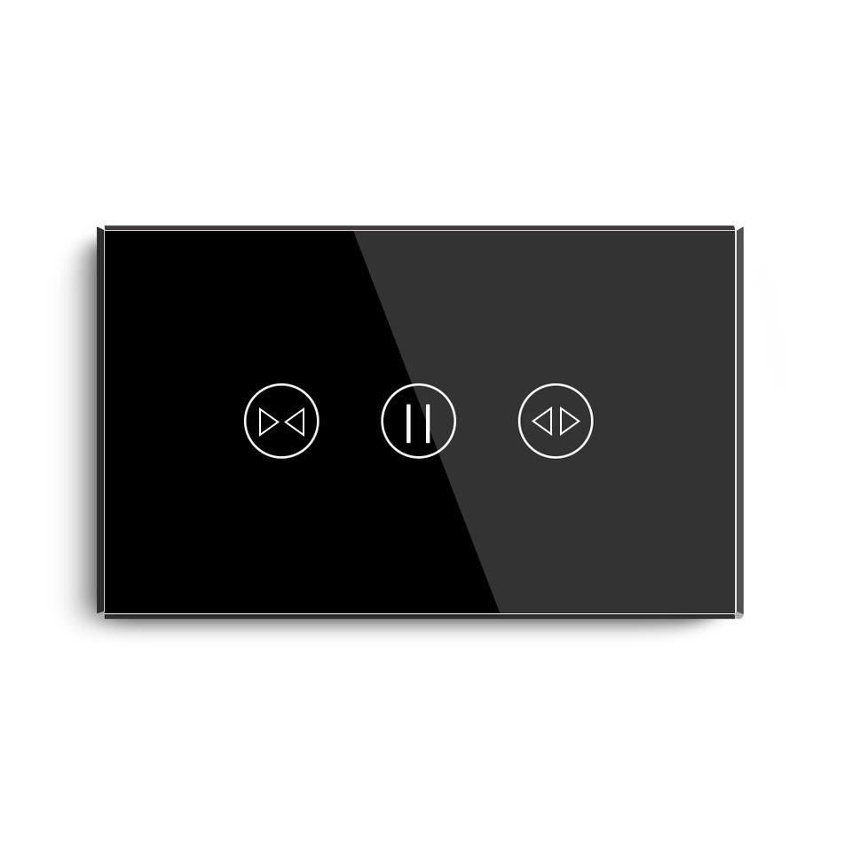 

Graffiti WiFi Curtain Switch: Voice-Controlled, Alexa-Enabled Glass Panel Wall Switch чорний