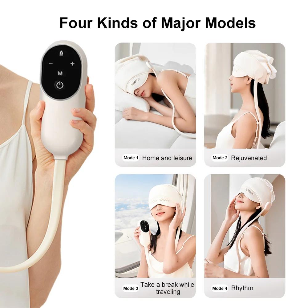 Air Pressure Head Massage Electric Eye Massage Graphene Eyes Airbag Compress Headache Migraine Relax Improve Sleep Stress Relief