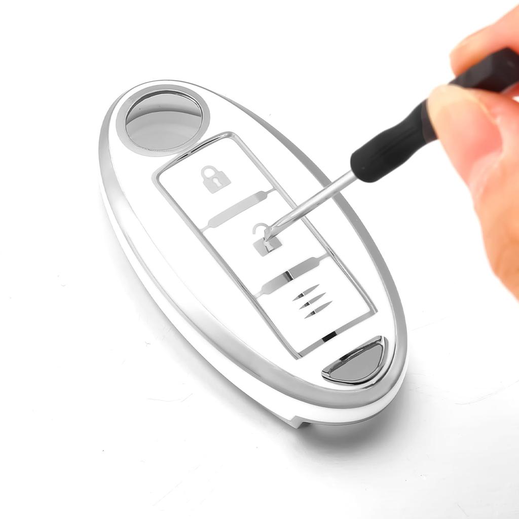 OFF WE GO TPU Car Key Shell Key Cover, Compatible with Nissan New Notebook,