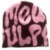 Hot Sell Customized  Adult Fashion Printing Soft Winter Hat Knitted With Letters for Men and Women