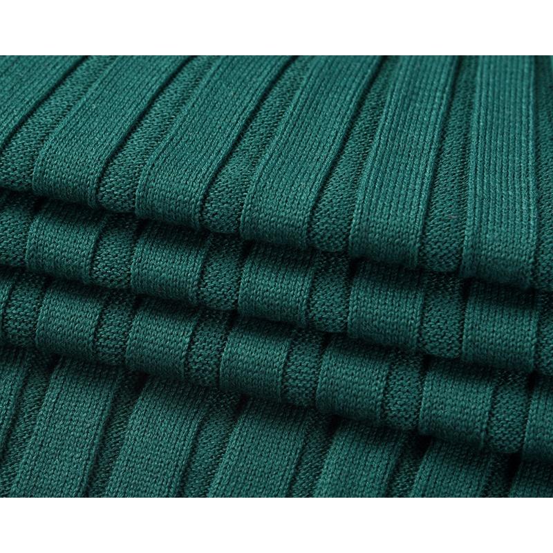 Women's Autumn and Winter Knitted Dress Slim Pleated Mid-length Bottoming Sweater Dress