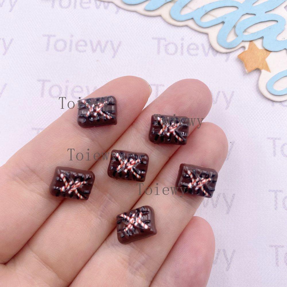 50pcs Resin Mini Colorful Christmas Decor Cartoon Magic Wand Cake Popsicle Figurine Flatback Stone Nail Art Scrapbook DIY Crafts