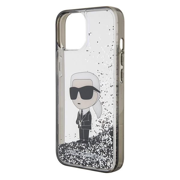 Karl Lagerfeld Klhcp15Slkknsk Iphone 15 / 14 / 13 6.1 Transparent Hardcase Liquid Glitter Ikonik