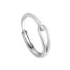 Foxanry Minimalist Copper Color Engagement Rings For Women Couple Korean Trendy Elegant Geometric Handmade Bride Jewelry