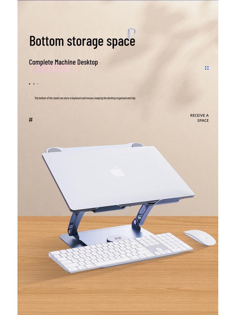 Aluminum Laptop Riser with Dual Fan Cooling
