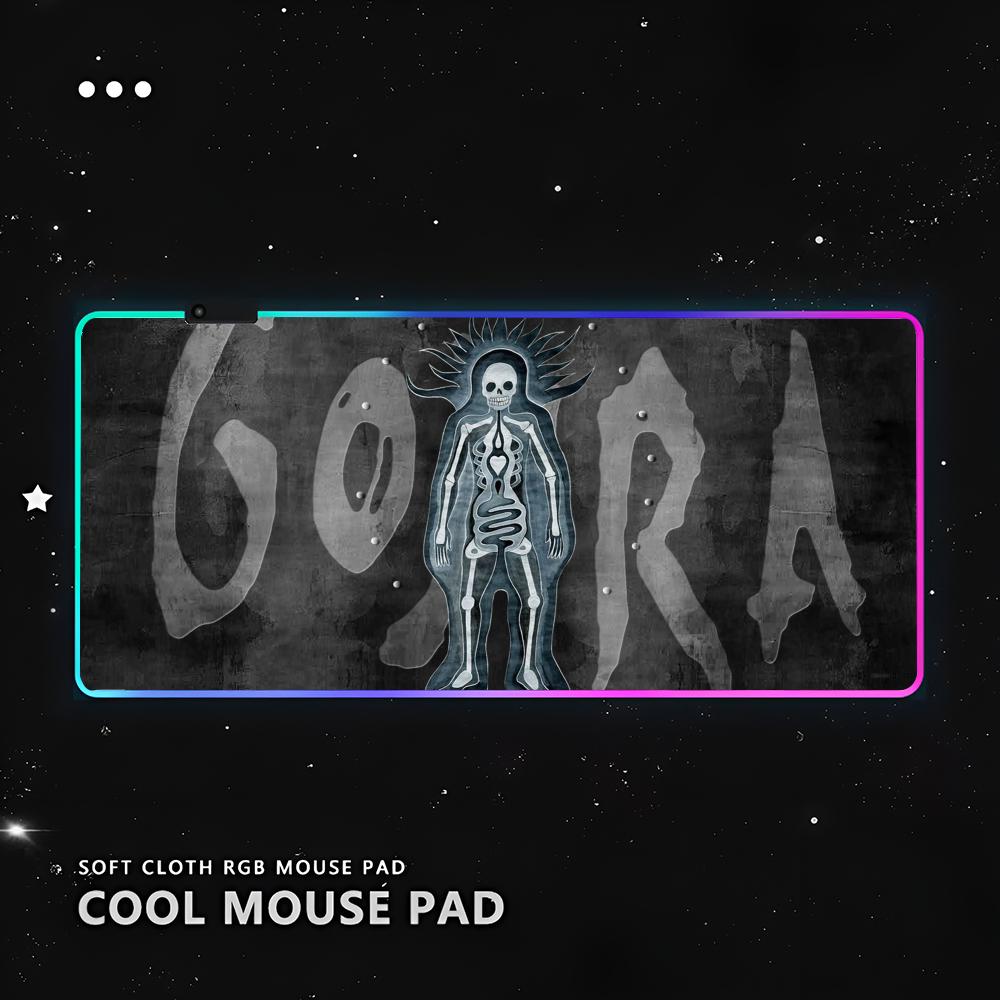 

Gojira Mouse Pad RGB Pc Gamer Keyboard LED Glowing mause pad Mats Rubber Cute Cartoon Gaming Computer csgo lol pubg RGB600x300x3mm