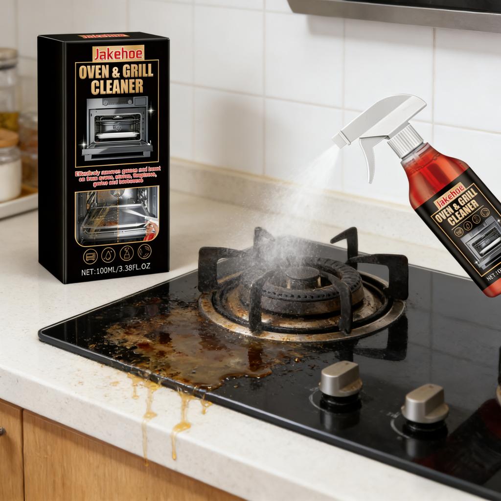 Jakehoe Heavy Oil Cleaner for Kitchen Powerful Degreasing Remove Stubborn Oil Dissolve Grease Deodorize Oven Grill Cleaner 100ml